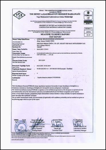 Çam Kavak Kontrplak Test Raporları